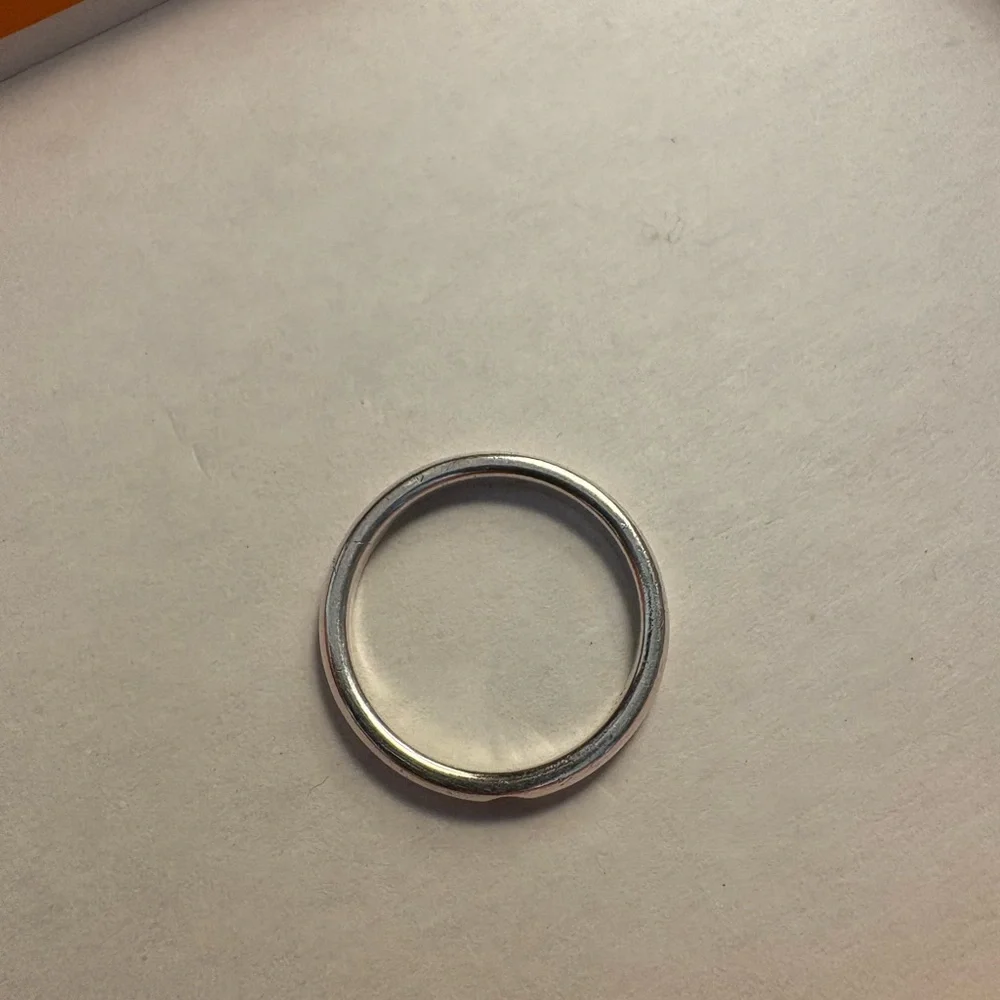 Tiffany & Co. Silver Elsa Peretti Diamond Ring, size 8 - Picture 4 of 4